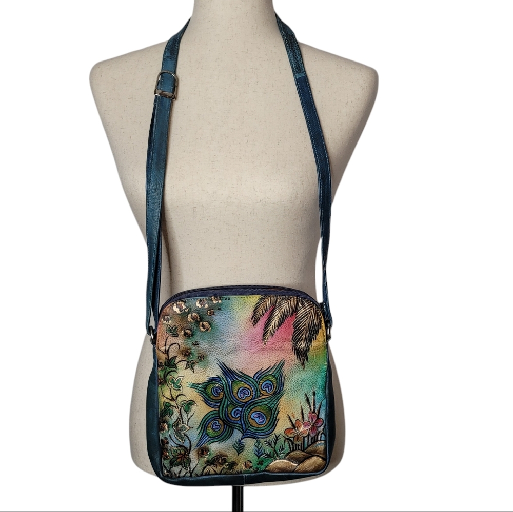 BIACCI HAND PAINTED CROSSBODY Leather PURSE